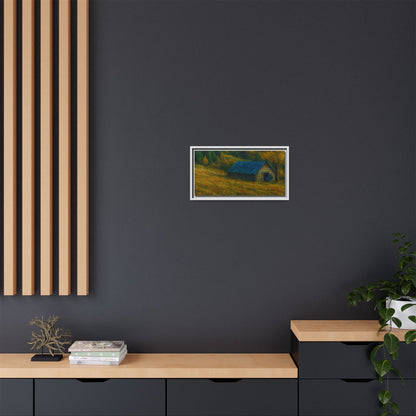 Framed Matte Canvas Print, Rustic Artwork, Farmhouse Decor, Nature Wall Art, Gift for Home, Autumn Decor, Landscape Painting
