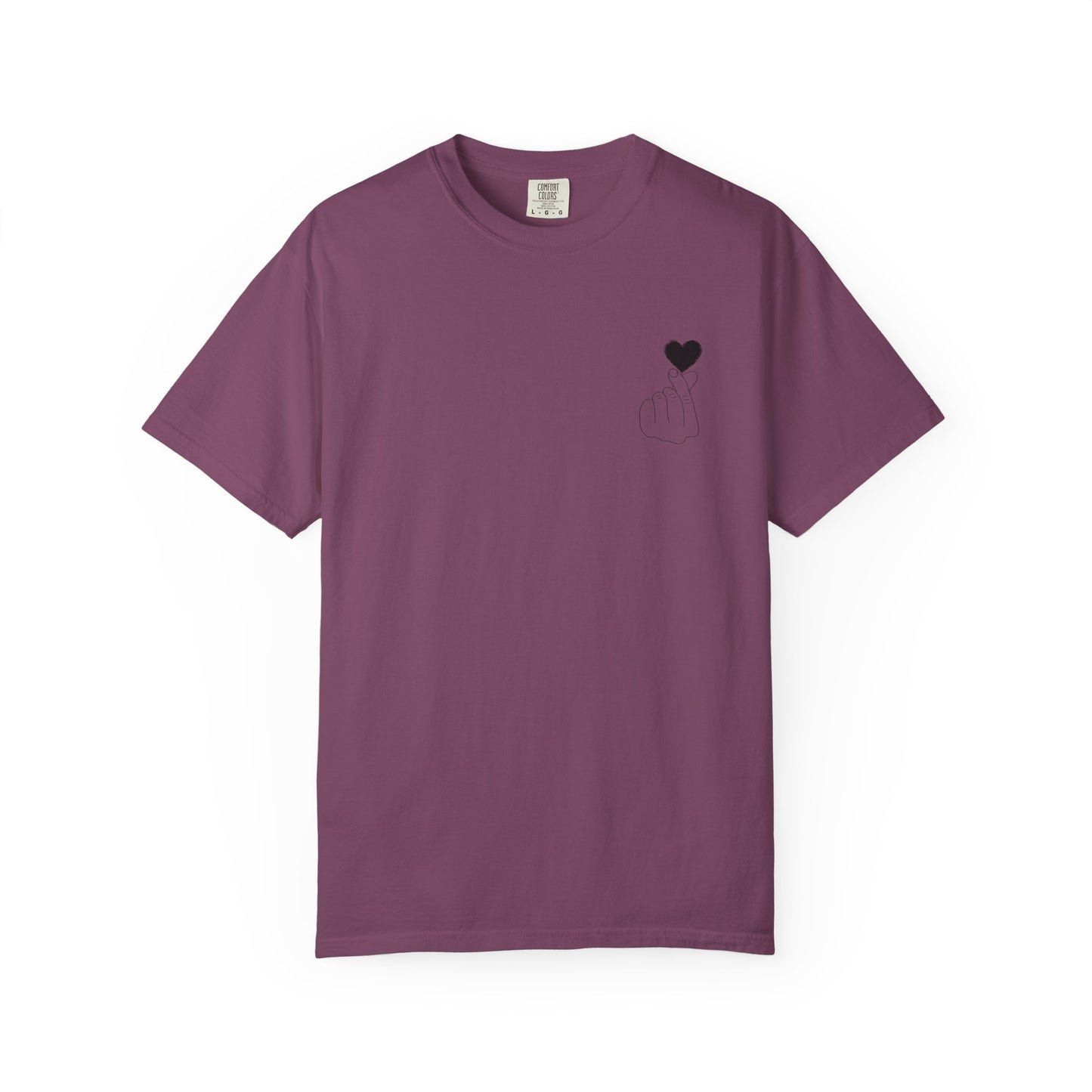 Unisex Garment-Dyed T-Shirt with Heart Design | Casual Trendy Wear for All Occasions