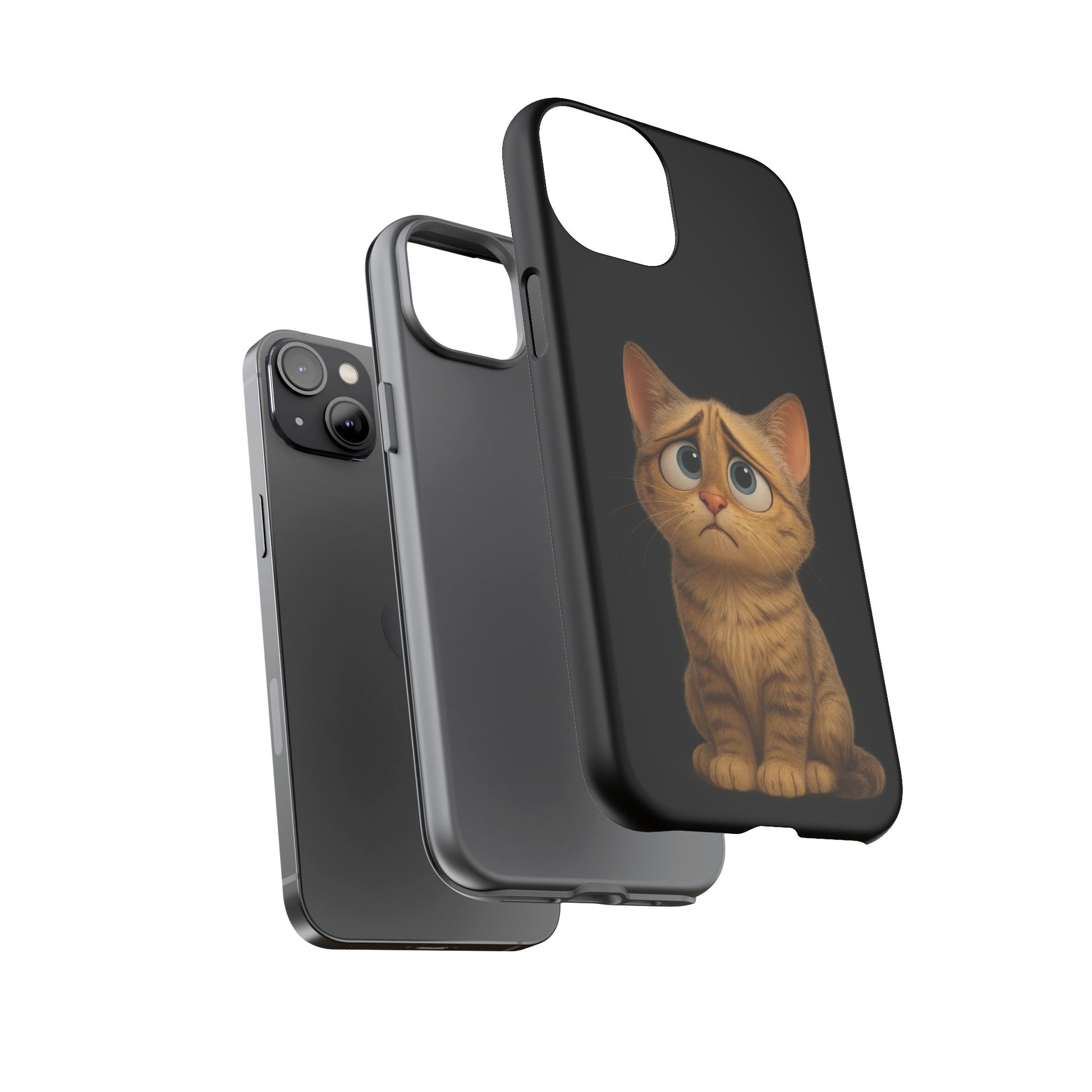 Cute Cat Phone Case, Adorable Kitty Cover, Pet Lover Gift, Unique Animal Design, Customizable Mobile Case - TRV