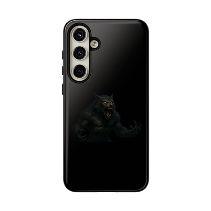 Werewolf Phone Case, Tough Cases, Black Panther Design, Gift for Animal Lovers, Phone Accessories, Fierce Phone Protection - TRV