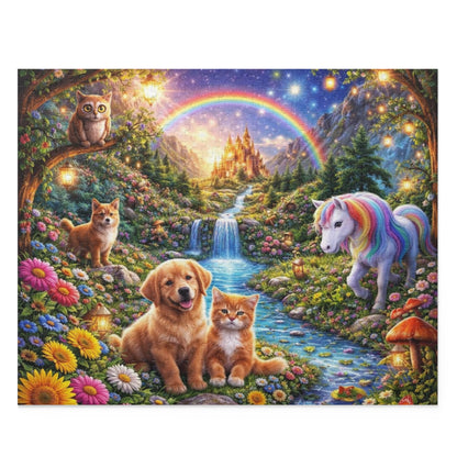 Rainbow Unicorn and Puppies Puzzle