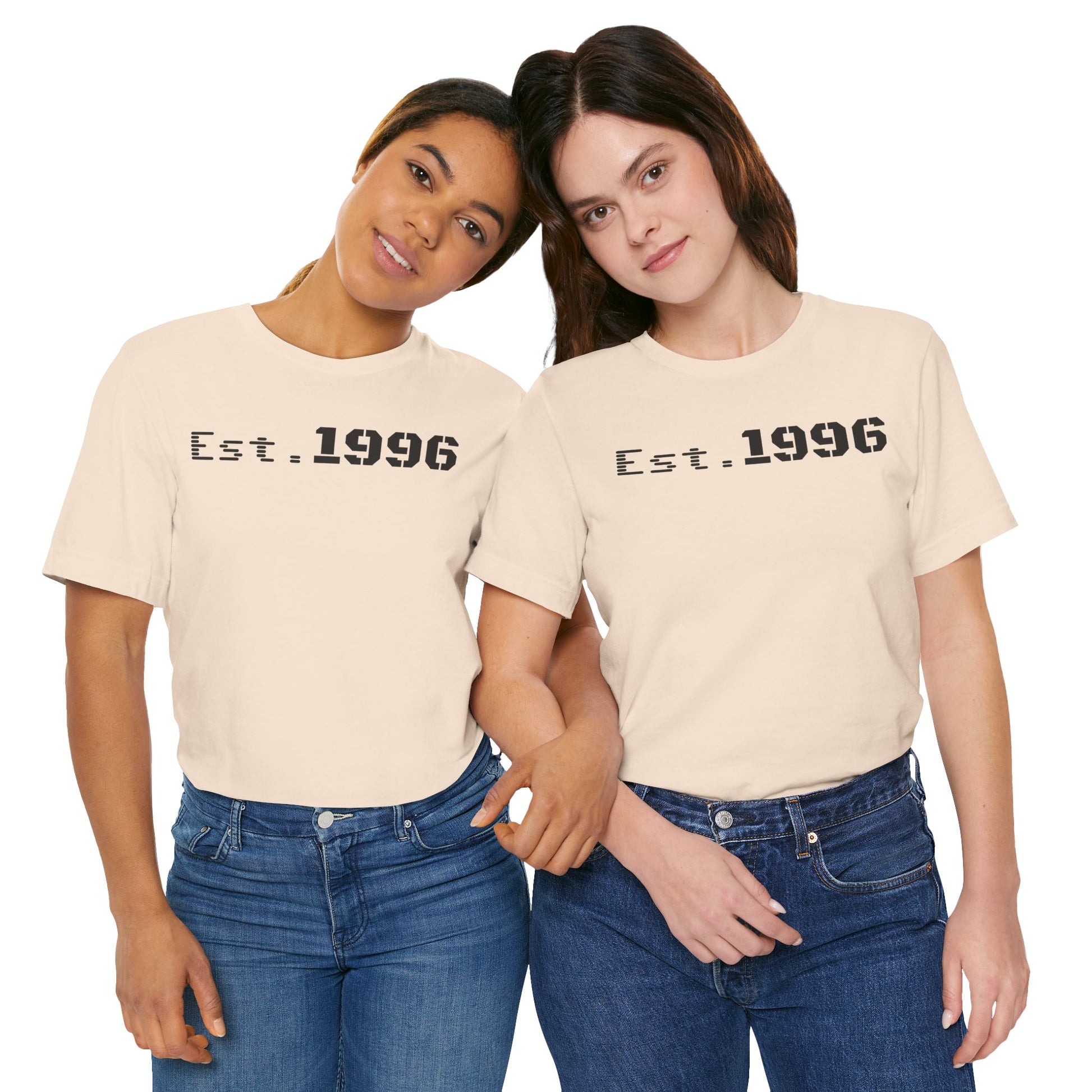 Established 1996 Unisex T-Shirt, Vintage Year Tee, Birth Year Gift, Casual Fashion, Personalized Graphic Tee - TRV