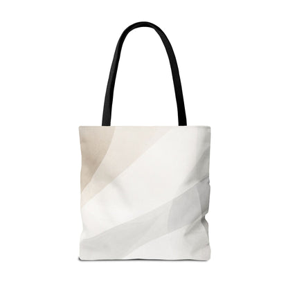 Neutral Abstract Geometric Tote Bag | Minimal Beige Shapes