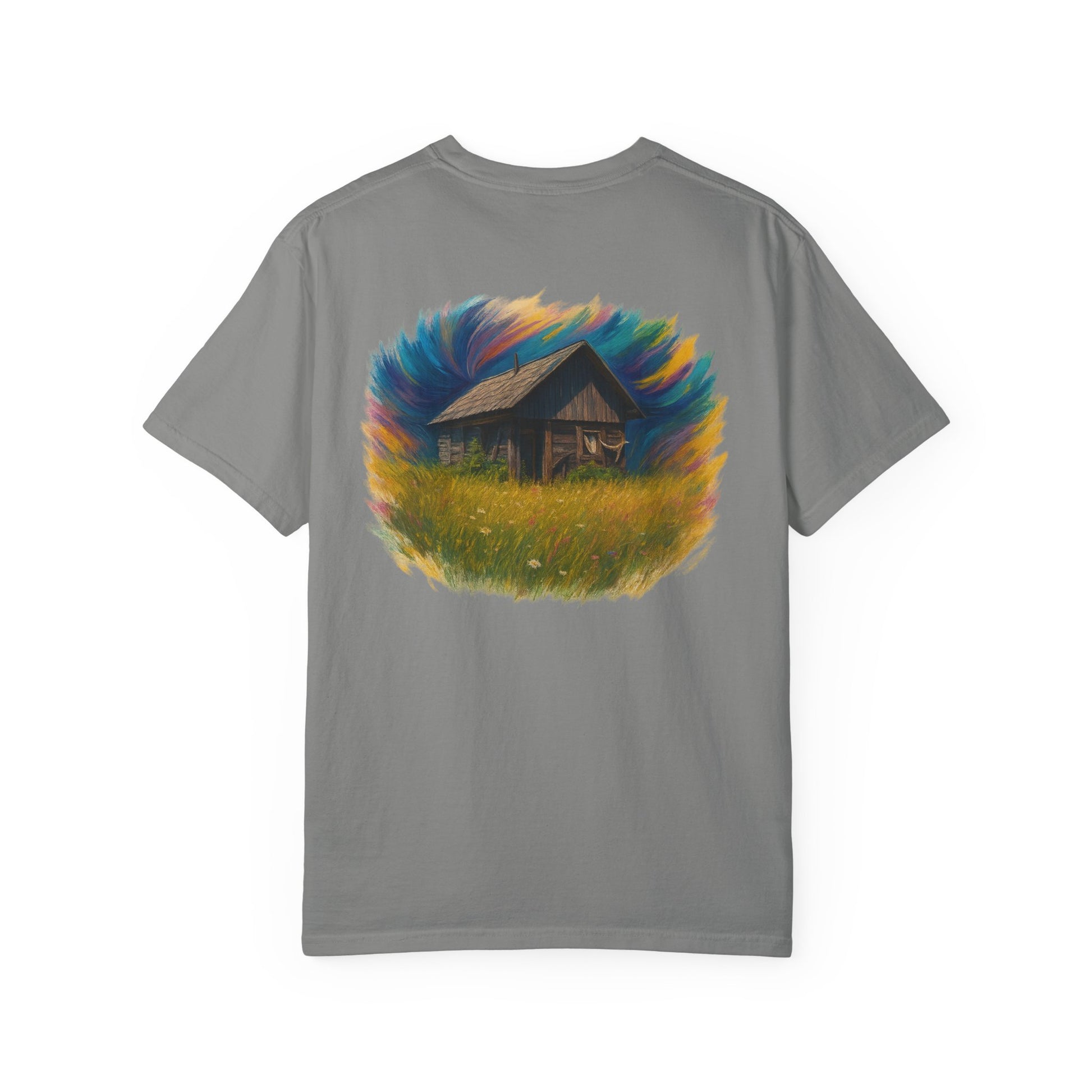 Rustic Landscape T-shirt | Relaxed Fit Tee, Casual Wear, Nature Lover Gift, Summer Outing Top, Eco-Friendly Apparel - TRV