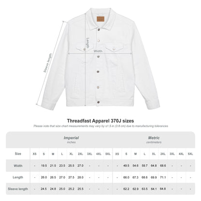 Embroidered Unisex Denim Jacket - Stylish, Casual, Perfect for Summer Outings, Men's & Women's Fashion Statement, Birthday Gift, [...] - TRV