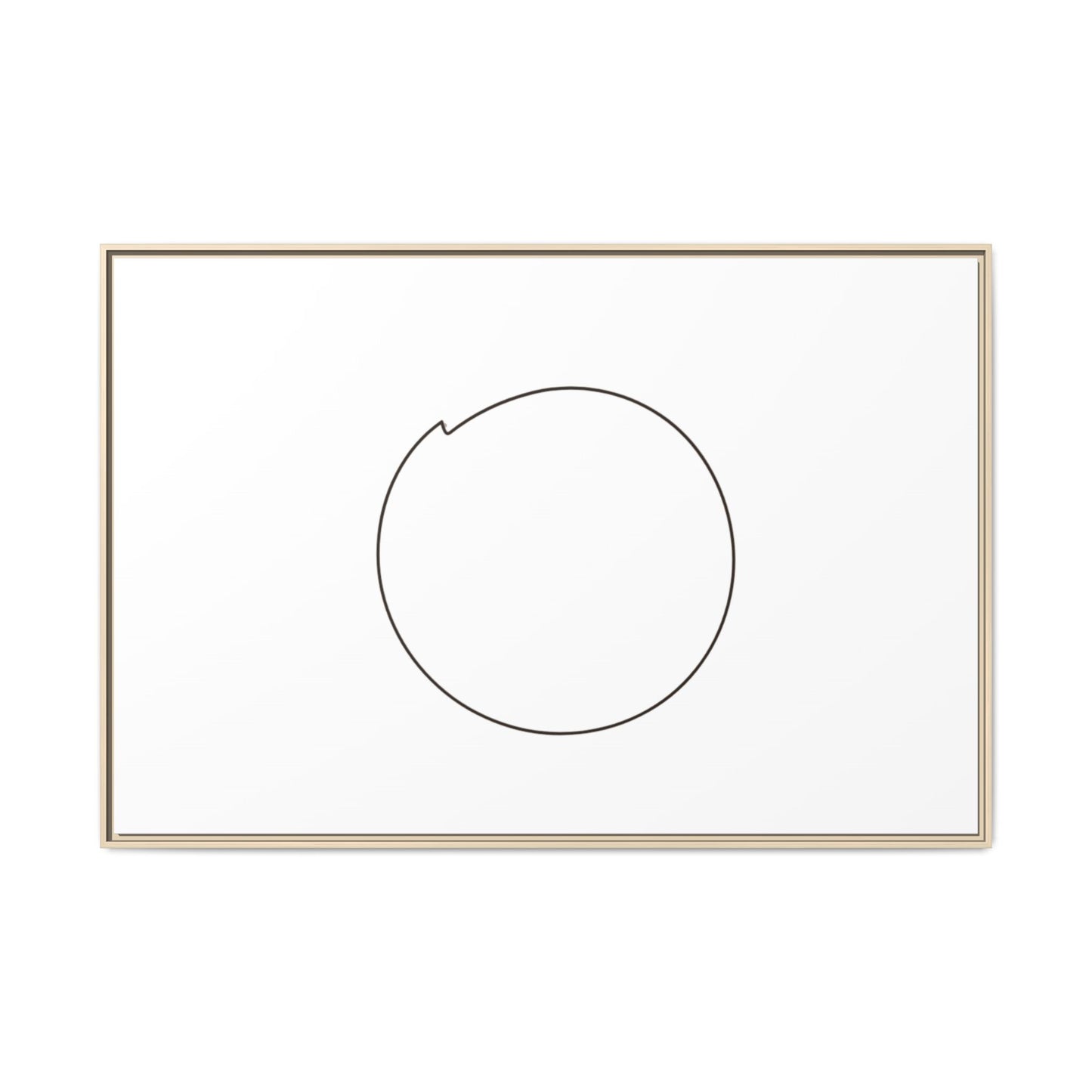 Minimal Circle Line Matte Canvas Framed | Modern Abstract Wall Art