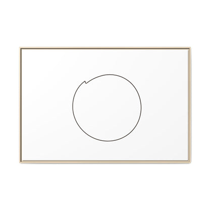 Minimal Circle Line Matte Canvas Framed | Modern Abstract Wall Art