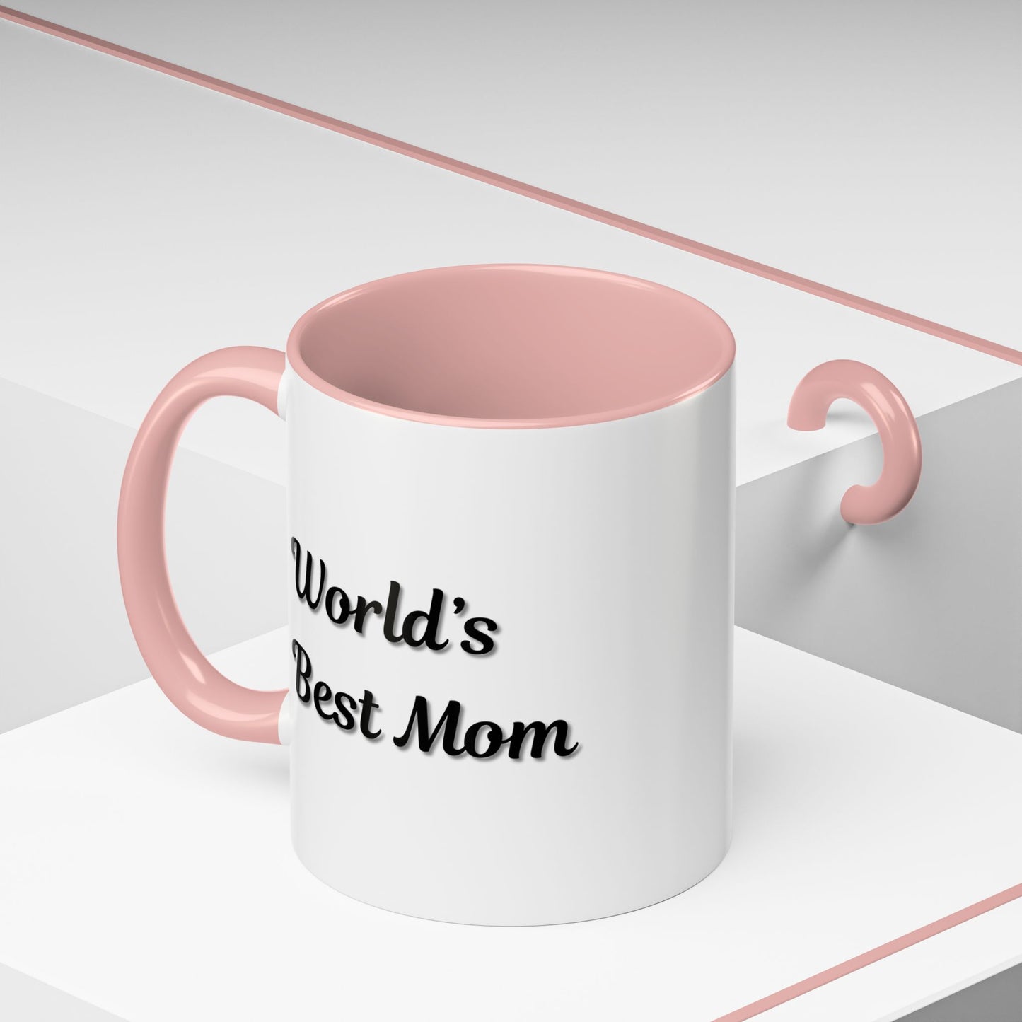 World's Best Mom Accent Coffee Mug - 11oz & 15oz - Perfect Gift for Mother's Day