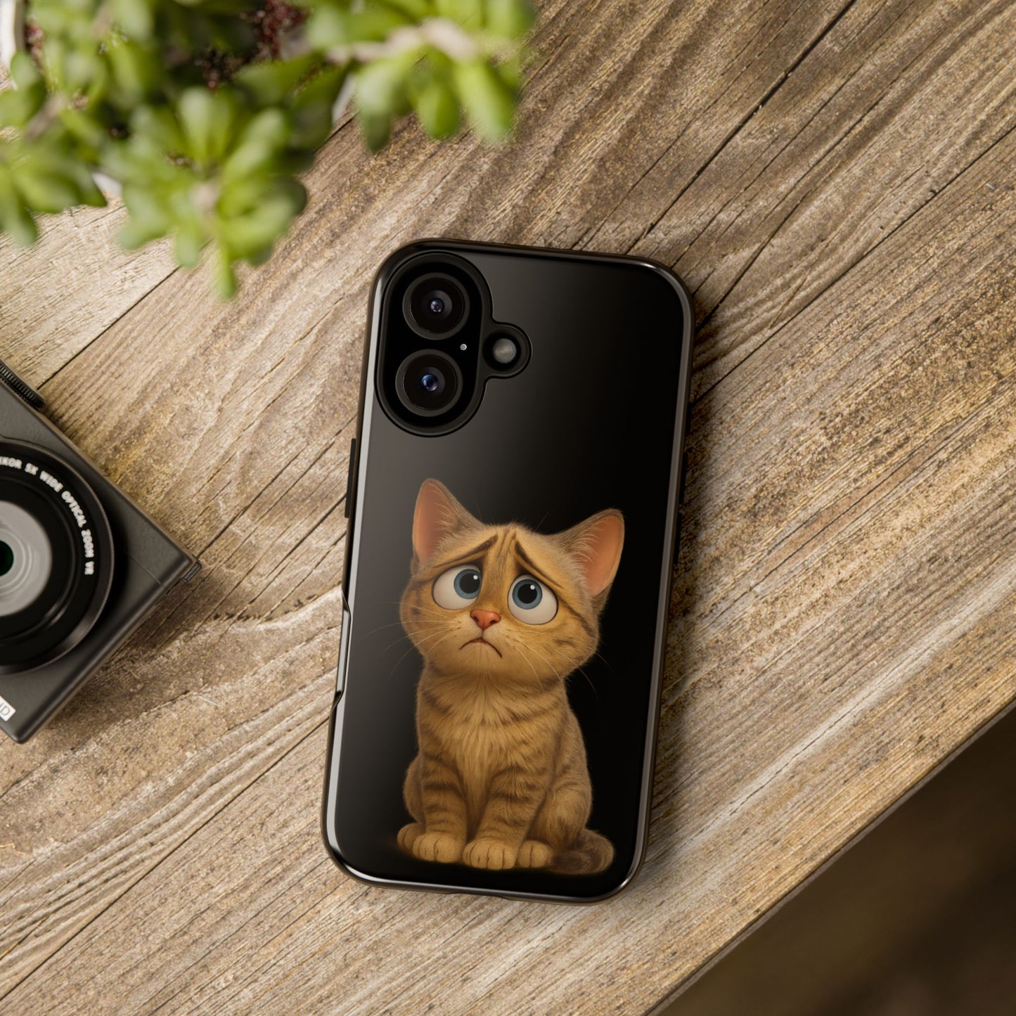 Cute Cat Phone Case, Adorable Kitty Cover, Pet Lover Gift, Unique Animal Design, Customizable Mobile Case - TRV