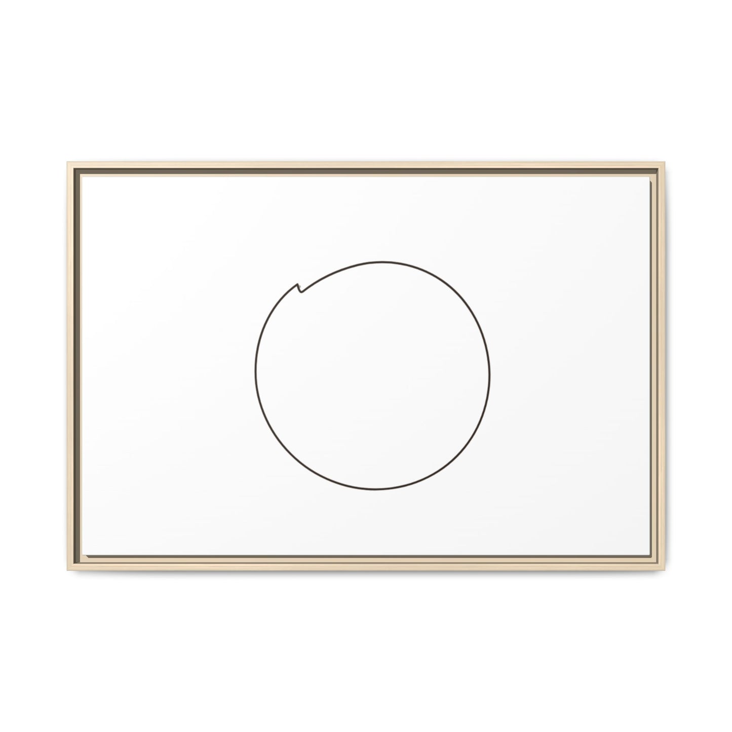 Minimal Circle Line Matte Canvas Framed | Modern Abstract Wall Art