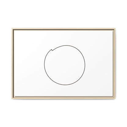 Minimal Circle Line Matte Canvas Framed | Modern Abstract Wall Art