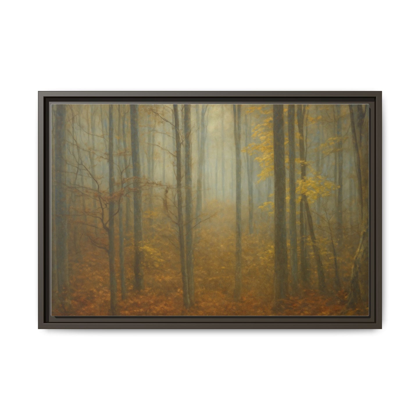 Framed Matte Canvas Art | Serenity in the Forest | Nature Wall Decor, Home Gallery, Cozy Living Room, Gift for Nature Lovers - TRV