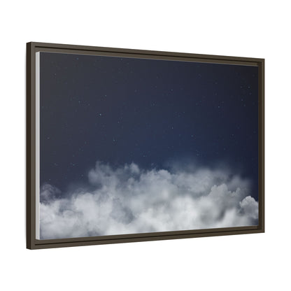 Night Sky Clouds Matte Canvas Framed | Starry Wall Art - TRV