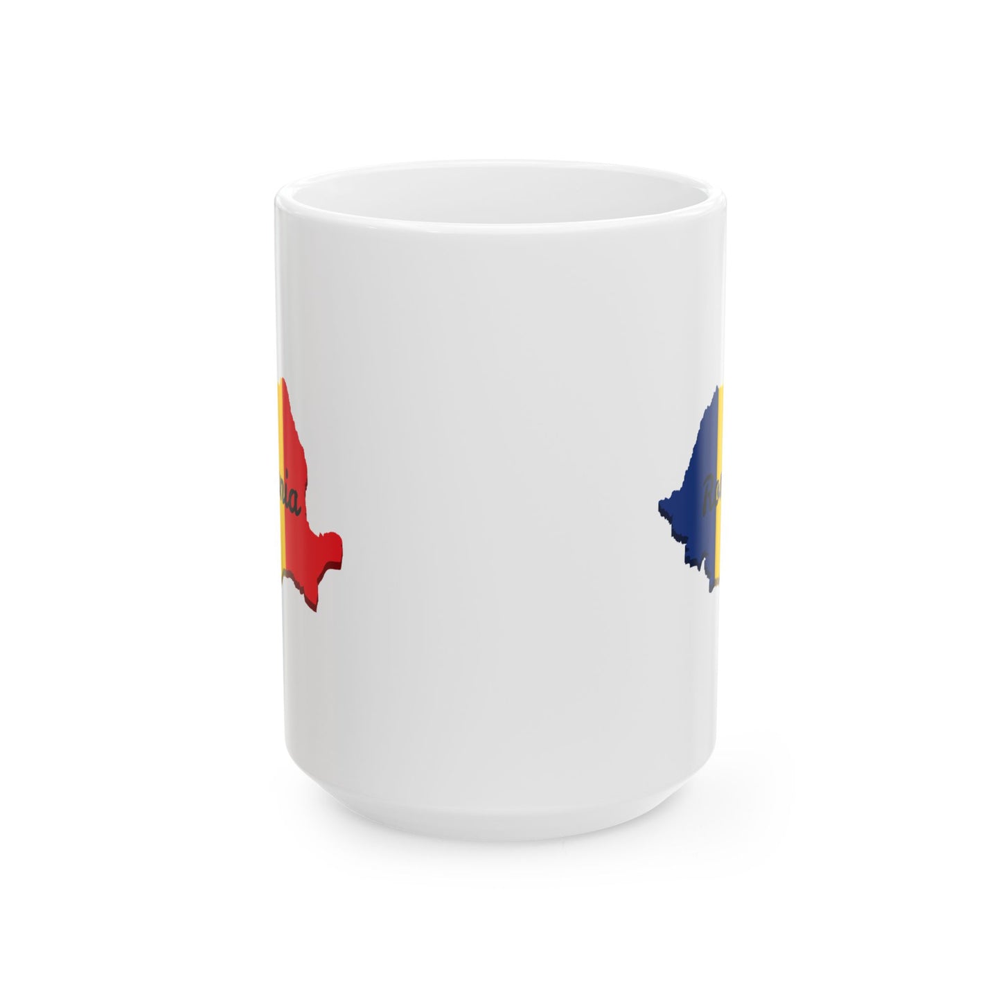 Romania Flag Ceramic Mug, Unique Coffee Cup, Travel Souvenir, Gift for Romanians