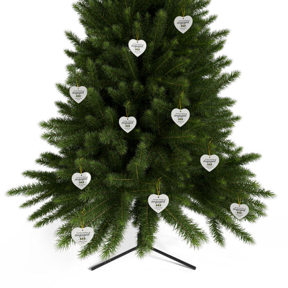 Our First Christmas Engaged heart ornament | Ceramic Christmas ornament - TRV