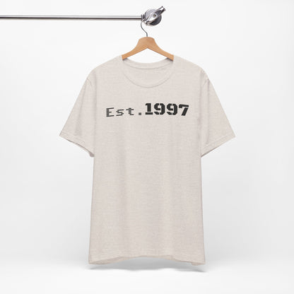 Vintage Est. 1997 Unisex Tee, Gift for Birthdays, Celebrations, Casual Wear, Retro Fashion, Cool Graphic T-Shirt - TRV