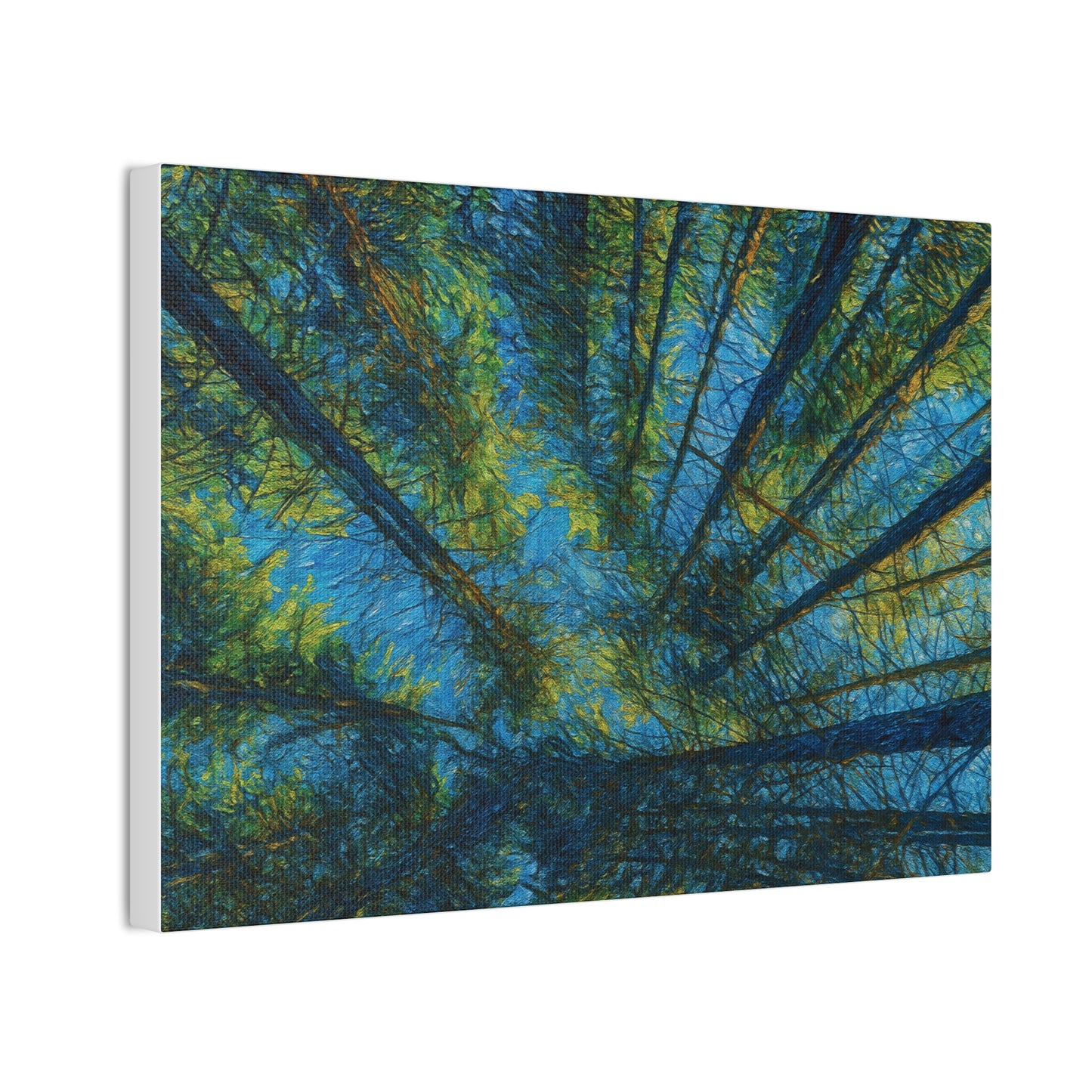 Forest Canopy Canvas Print – Upward View Trees Wall Art (Stretched Canvas 0.75")
