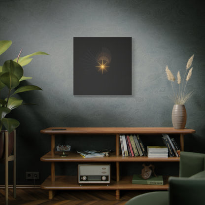 Abstract Golden Starburst Canvas