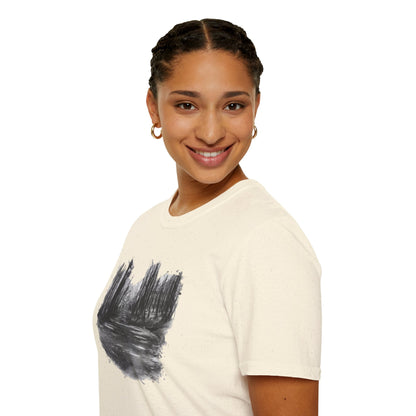 Minimalist Nature-Inspired Unisex Softstyle T-Shirt, Casual Wear, Everyday Style, Gift for Nature Lovers, Eco-Friendly Fashion