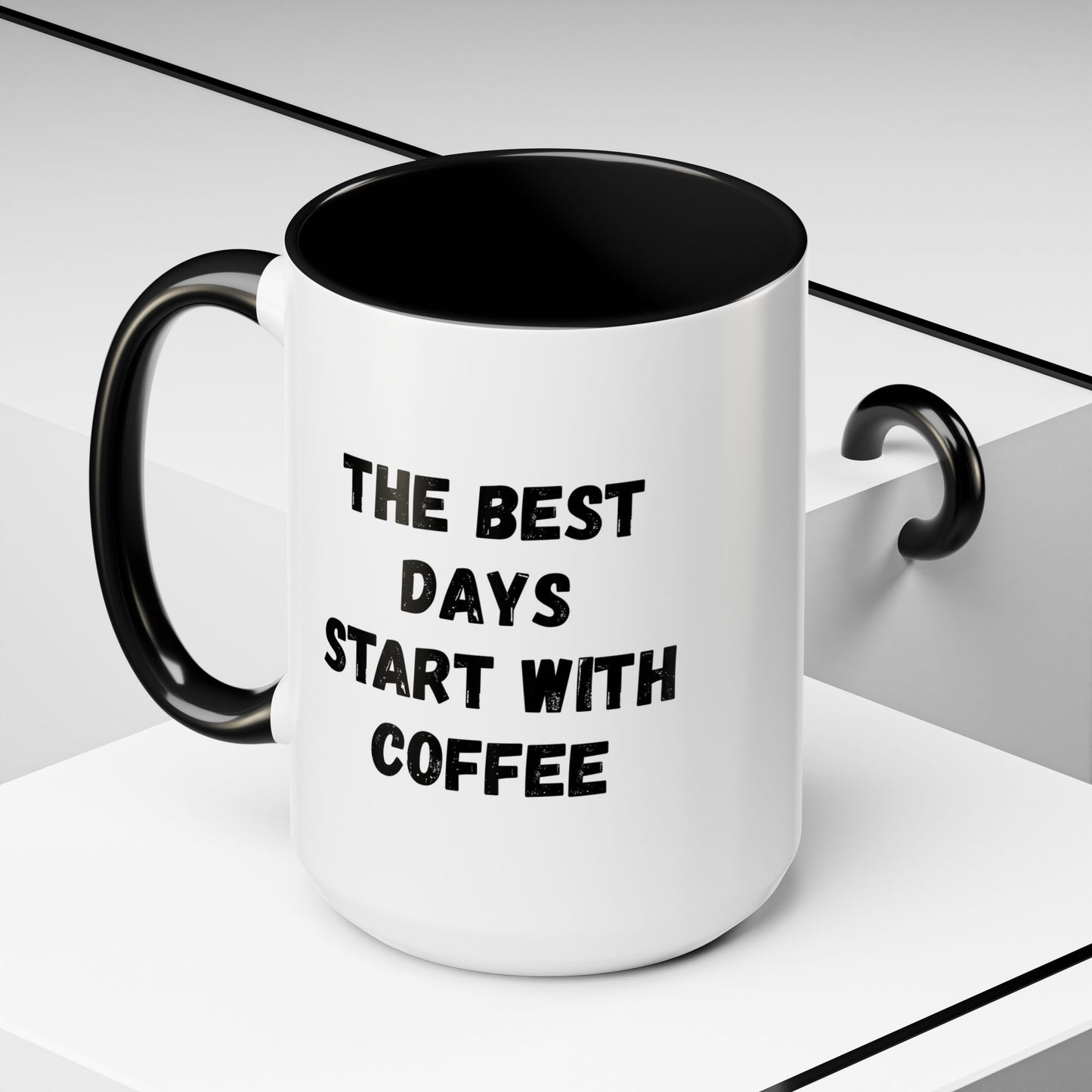 Inspirational Coffee Mug - The Best Days Start With Coffee - Gift for Coffee Lovers, Office Decor, Kitchenware, Birthday Gift, Motivational