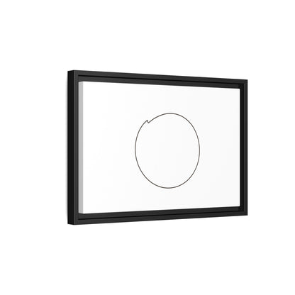 Minimal Circle Line Matte Canvas Framed | Modern Abstract Wall Art