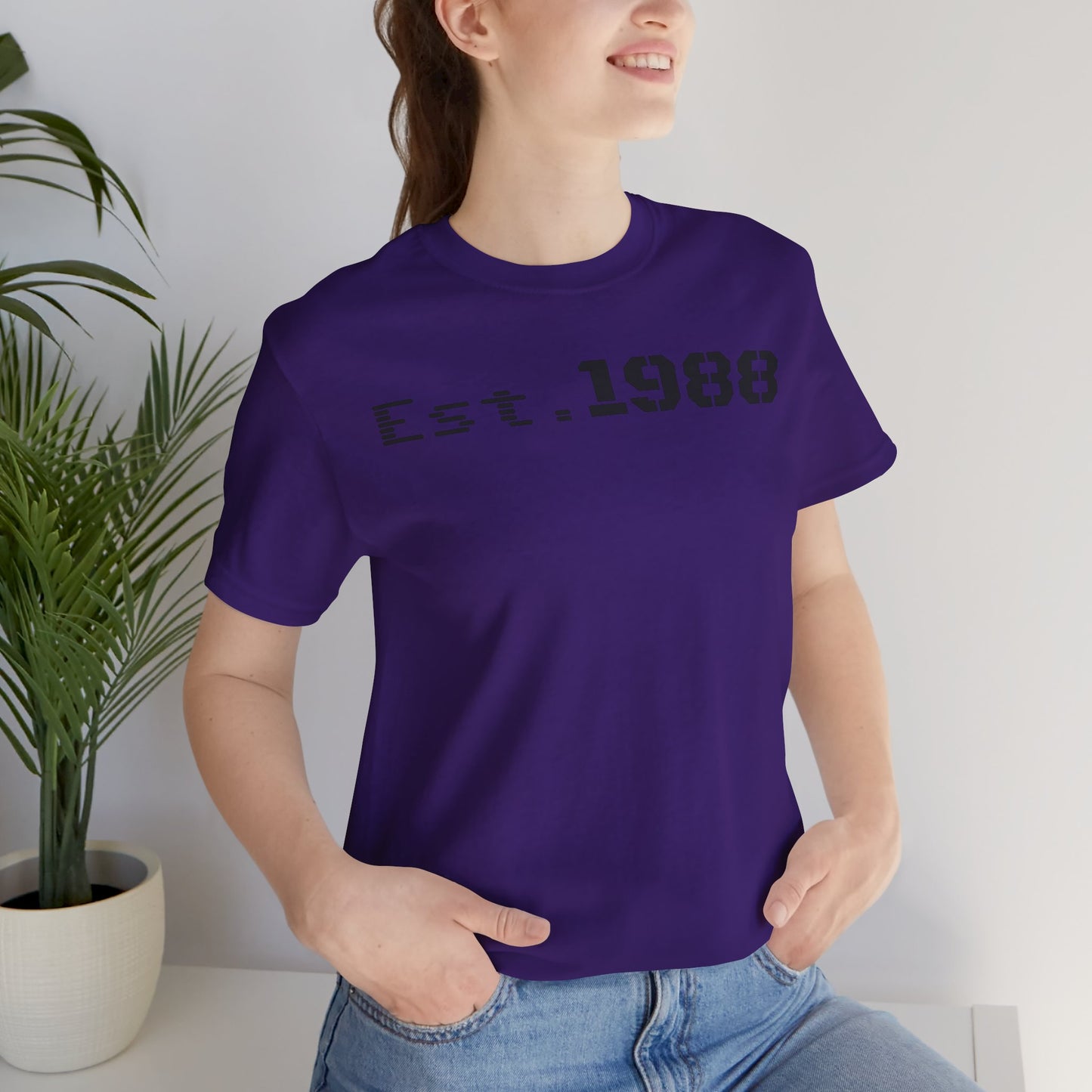 Est. 1988 Unisex Jersey Tee, Vintage Birthday Shirt, Casual Everyday Wear, Gift for Him or Her, Anniversary Celebration Tee