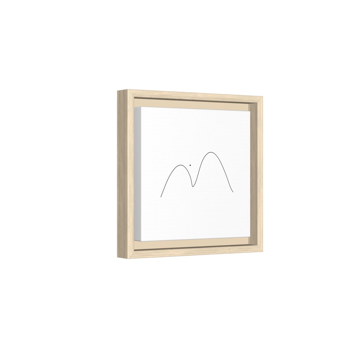 Minimal Line Mountains Matte Canvas Framed