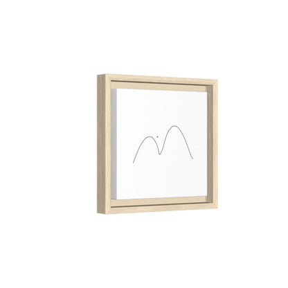 Minimal Line Mountains Matte Canvas Framed