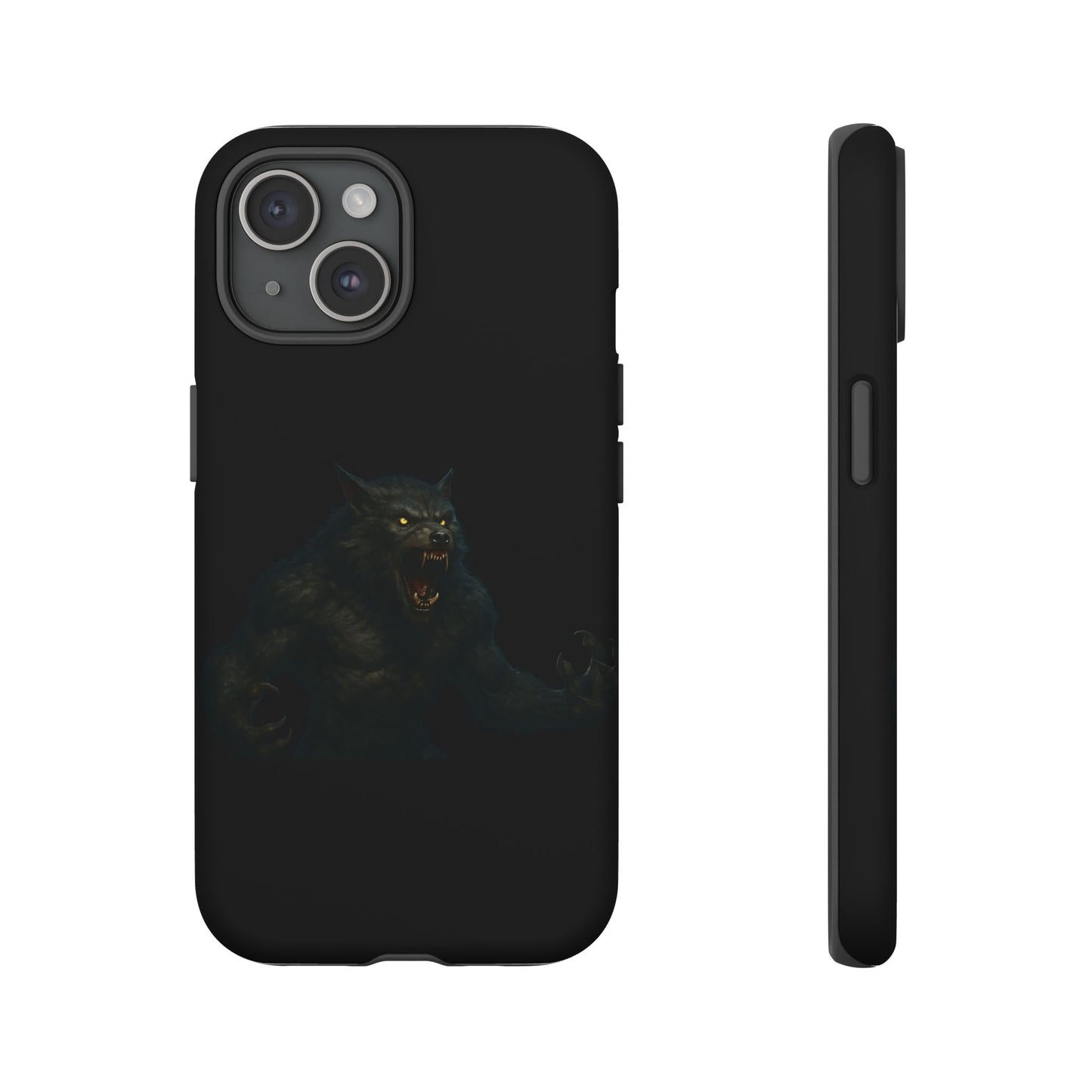 Werewolf Phone Case, Tough Cases, Black Panther Design, Gift for Animal Lovers, Phone Accessories, Fierce Phone Protection - TRV