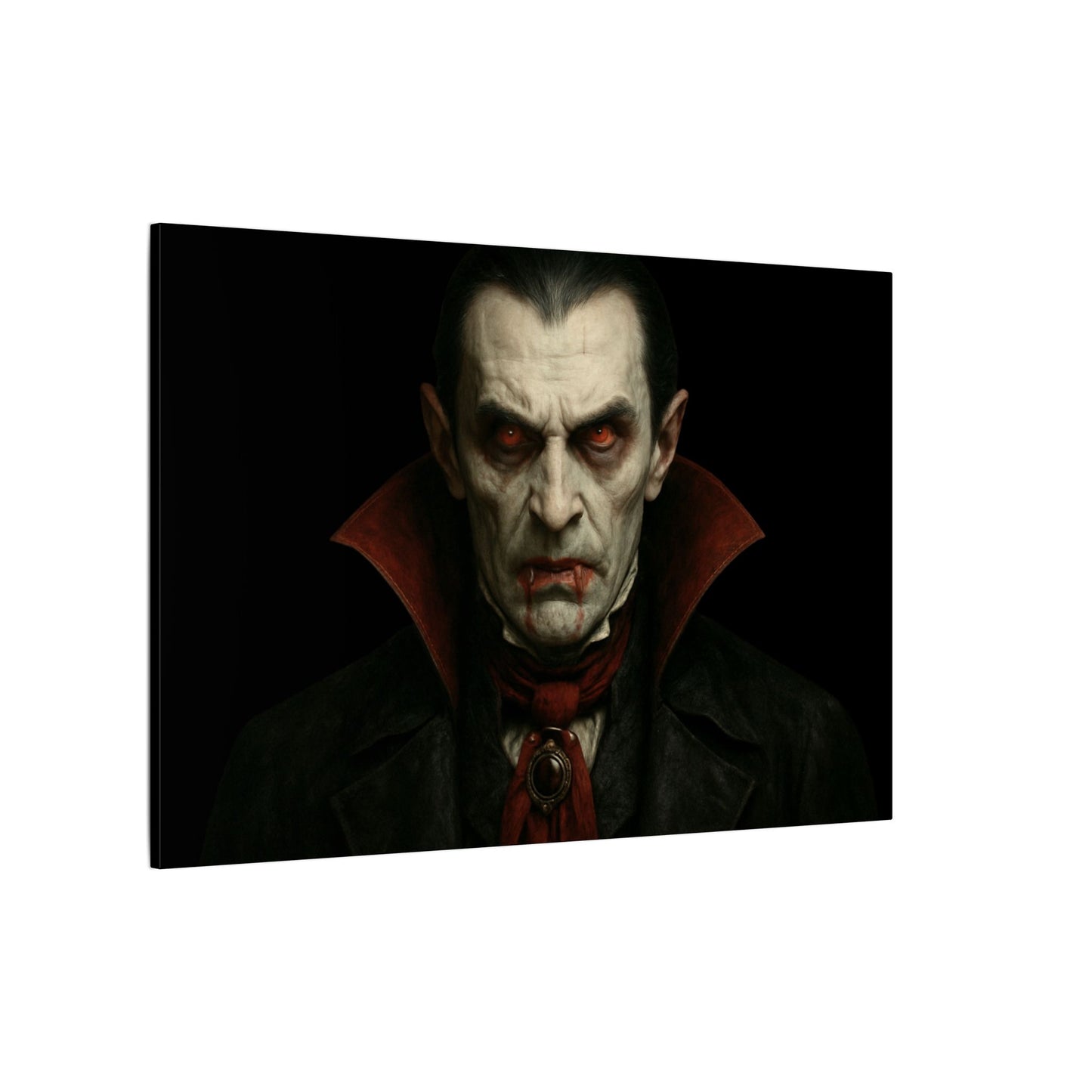 Vampire Portrait Canvas Wall Art – Gothic Dracula Print on Canvas