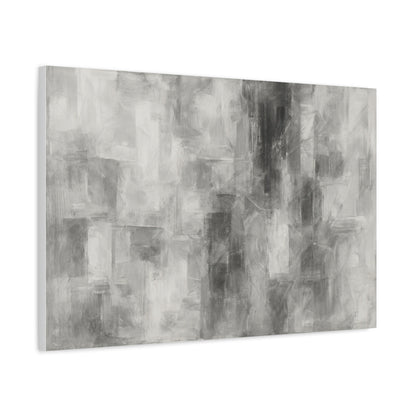 Abstract Grey Canvas Wall Art, Modern Home Decor, Minimalist Artwork, Living Room Accent, Contemporary Art Piece - TRV