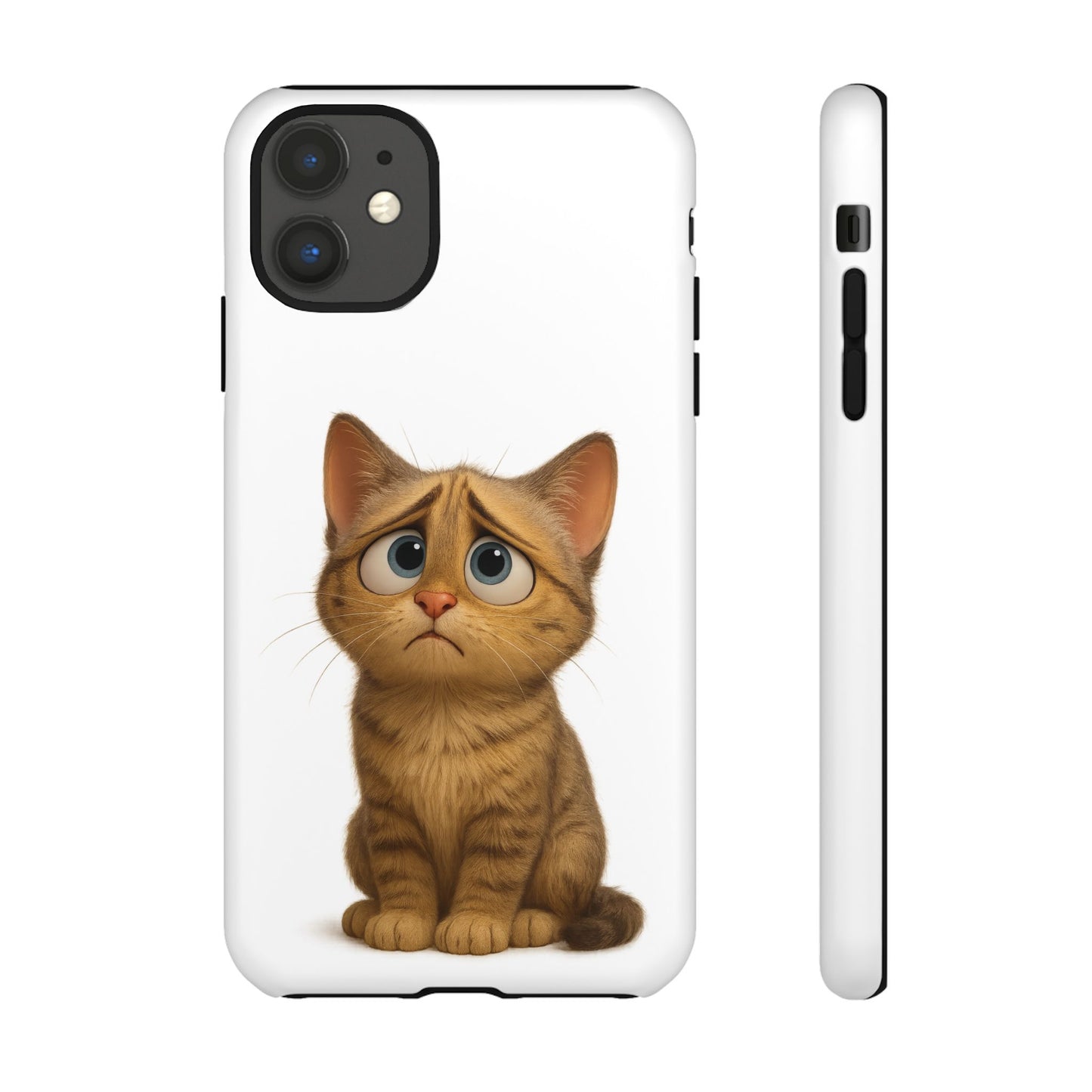 Cute Cat Phone Case, Funny Kitty Case, Animal Lover Gift, Cat Lover Accessory, Unique Cat Design Case, Pet Mom Gift - TRV