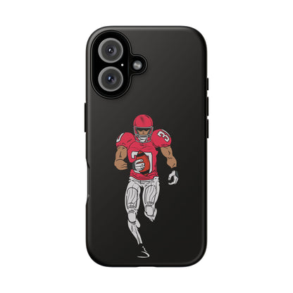 Football Player Tough Phone Case – Protective Black Sports iPhone Case