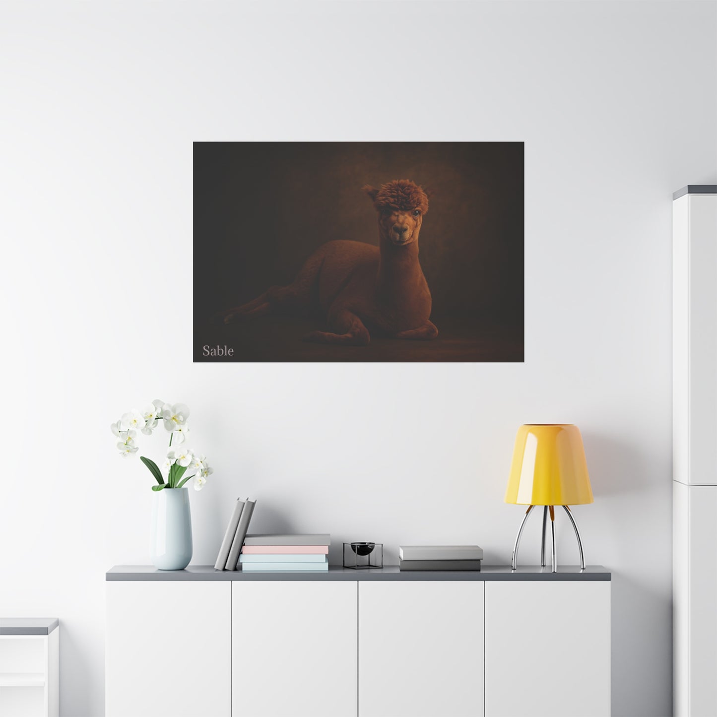 Alpaca Portrait Matte Canvas - TRV