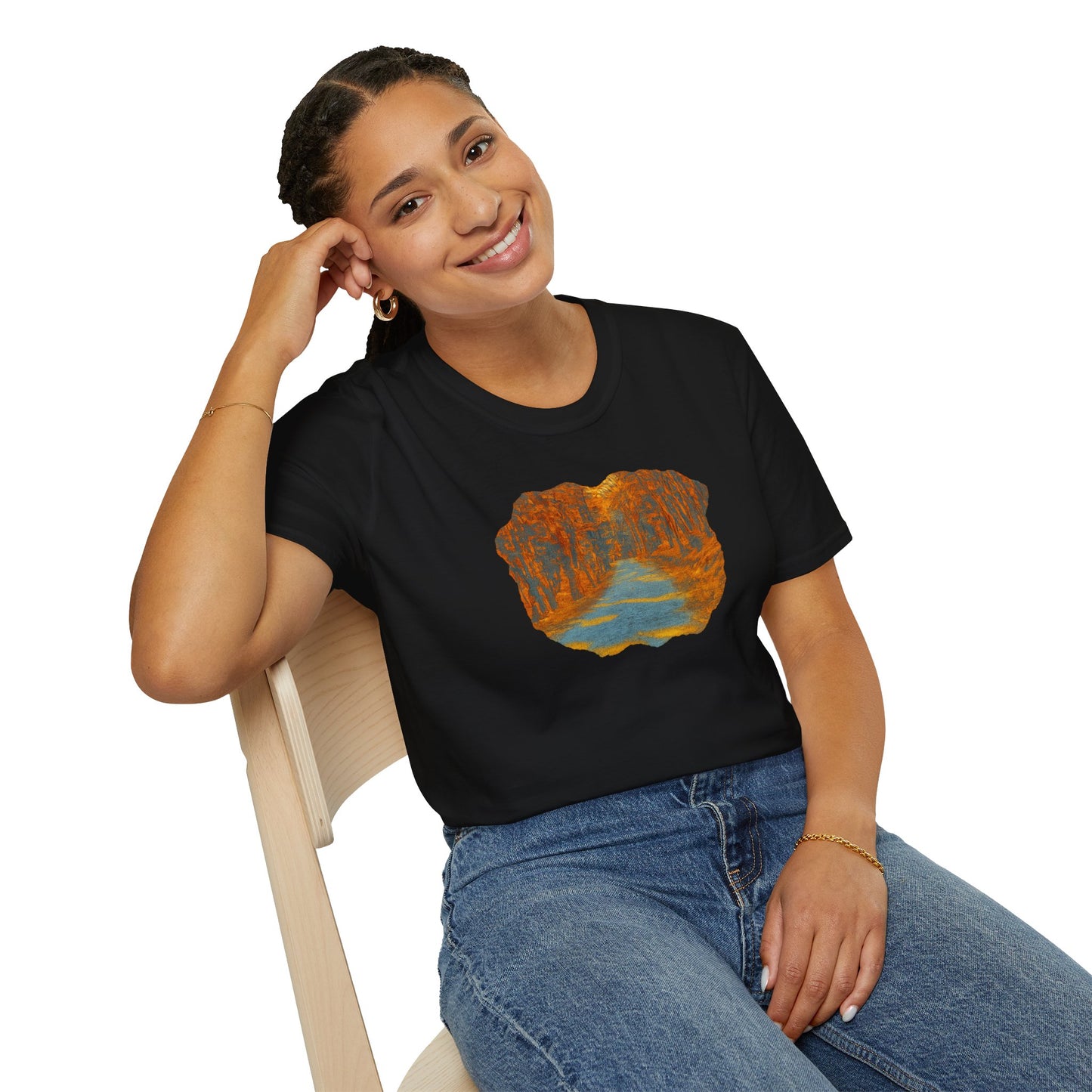Autumn Pathway Unisex Softstyle T-Shirt, Cozy Fall Shirt, Nature Lover Tee, Scenic Route Top, Gift for Hikers, Casual Wear, Outdoor [...]