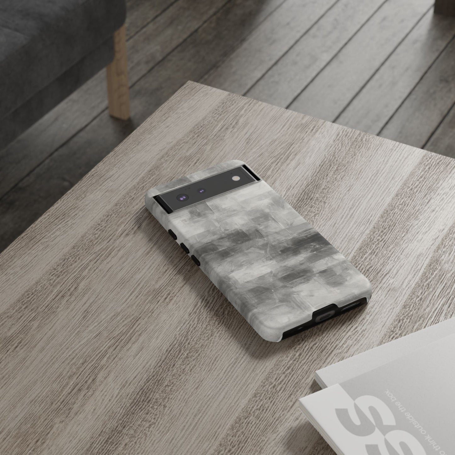 Stylish Phone Case for Tough Protection, Marble Grey Design, Customizable Gift for Her, Unisex Mobile Accessory, Birthday Present, [...] - TRV