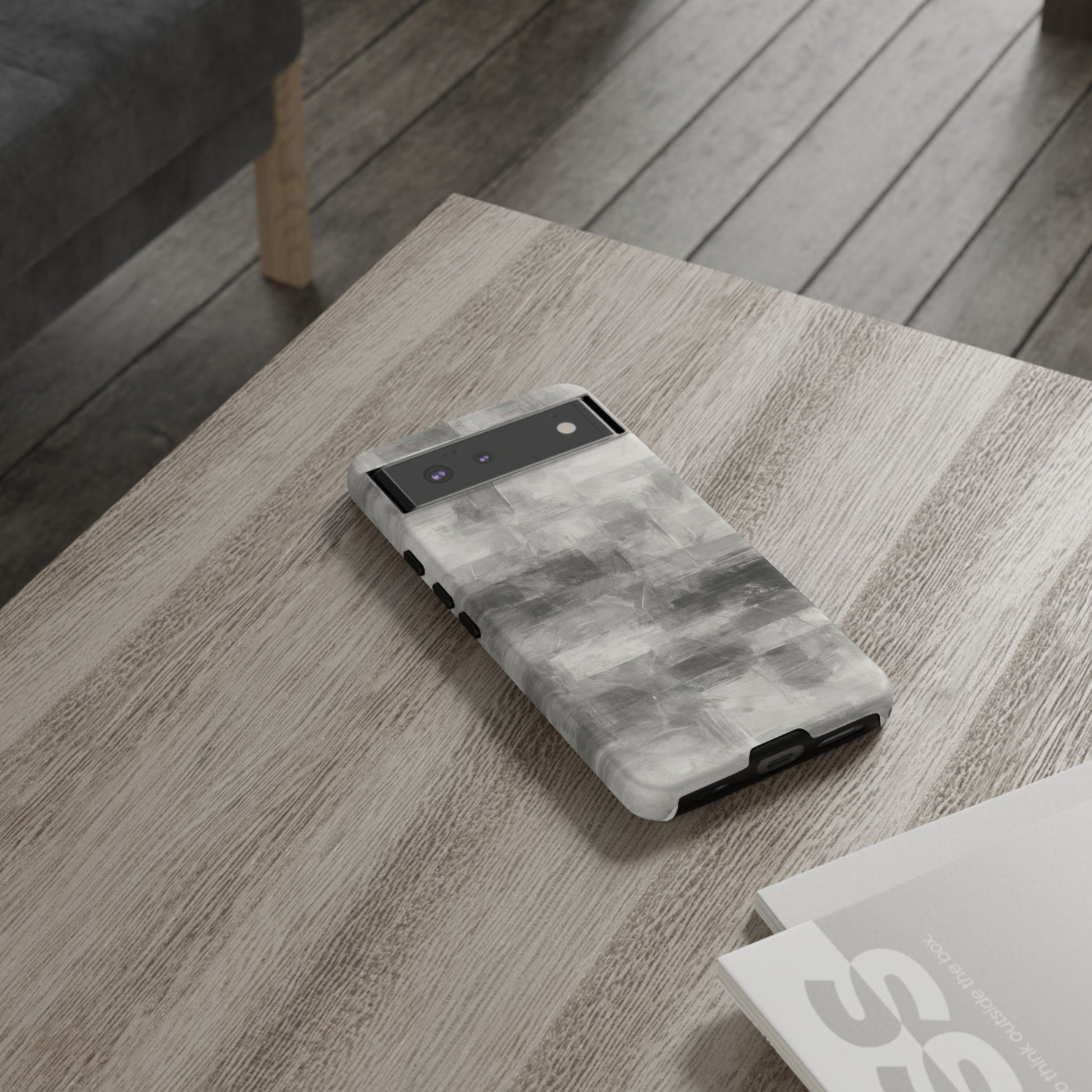Stylish Phone Case for Tough Protection, Marble Grey Design, Customizable Gift for Her, Unisex Mobile Accessory, Birthday Present, [...] - TRV