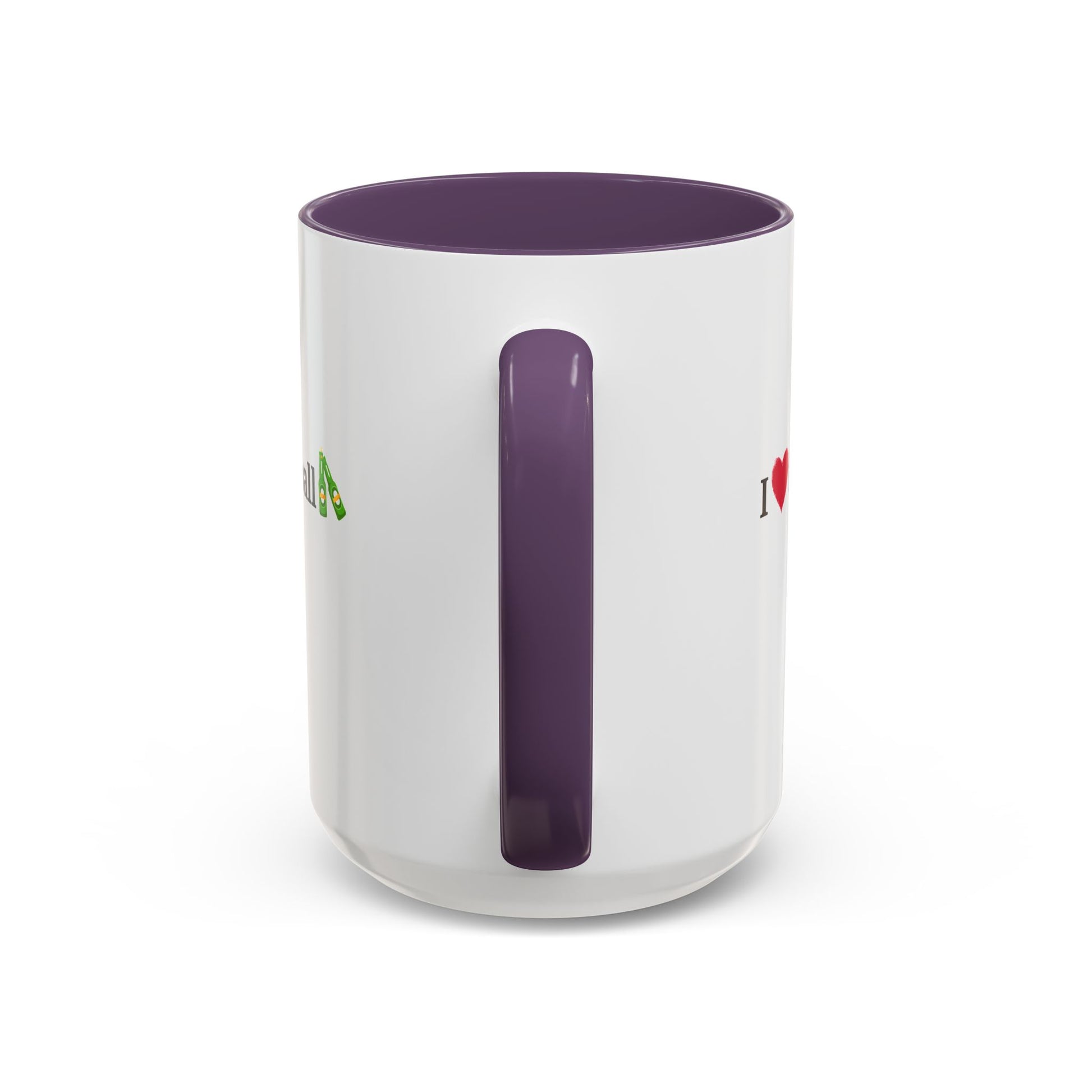 I Love Football Accent Coffee Mug, Perfect Gift for Sports Lovers, Football Enthusiasts, Unique Mug for Game Days, Home or Office Decor - TRV