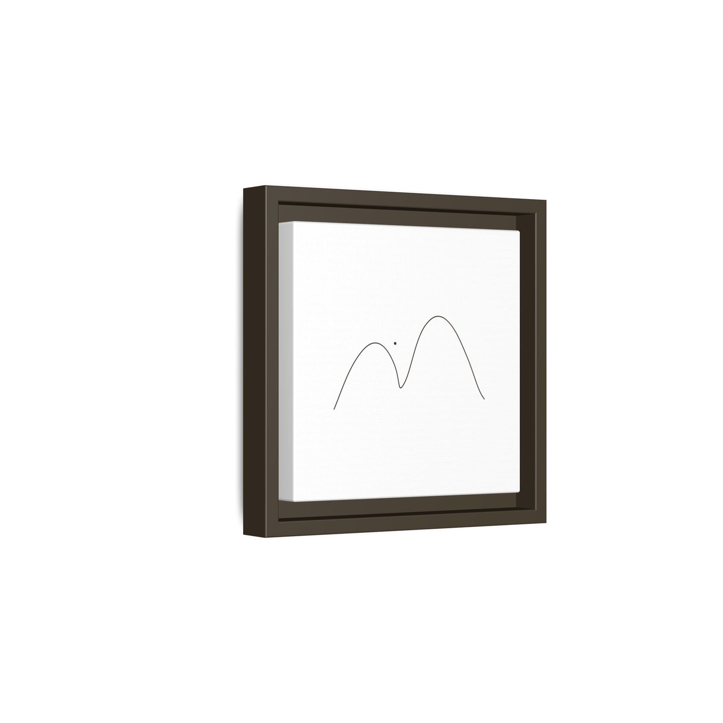 Minimal Line Mountains Matte Canvas Framed