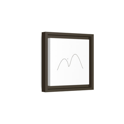 Minimal Line Mountains Matte Canvas Framed
