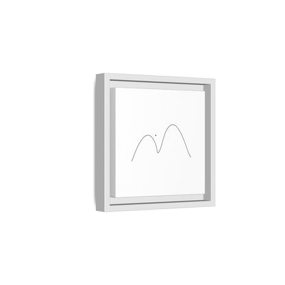 Minimal Line Mountains Matte Canvas Framed