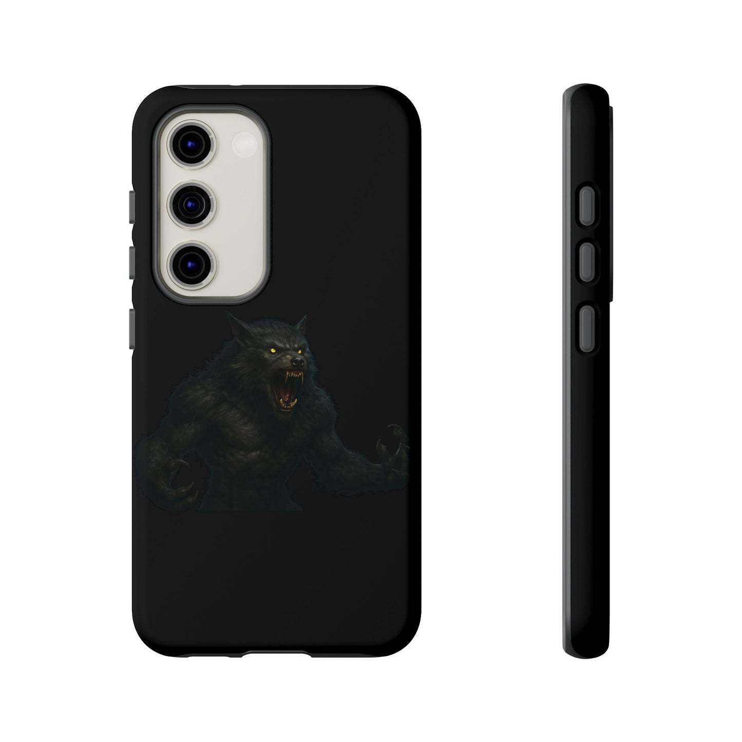 Werewolf Phone Case, Tough Cases, Black Panther Design, Gift for Animal Lovers, Phone Accessories, Fierce Phone Protection - TRV