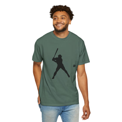 Unisex Baseball Silhouette Tee, Casual Wear, Sports Fan Apparel, Gift for Athletes, Summer Outing Outfit, Soft Cotton Shirt