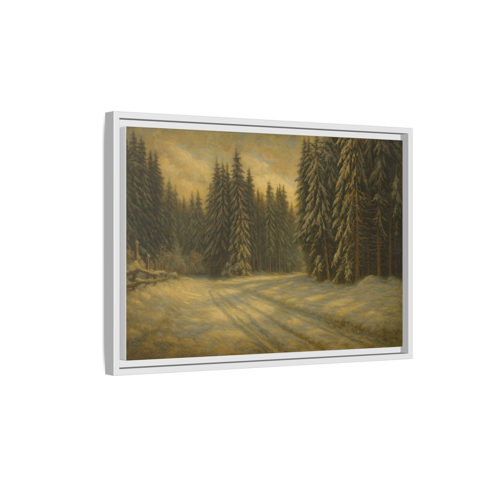 Framed Matte Canvas Wall Art - Serene Forest Landscape, Living Room Decor, Nature Print, Home Aesthetic, Gift for Nature Lovers, Wall [...] - TRV