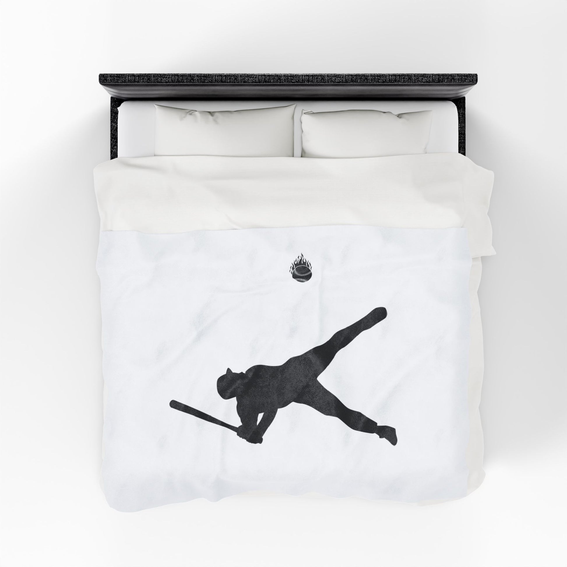 Baseball Player Plush Blanket | Soft Sports Throw, Cozy Gift for Athletes, Home Decor, Game Day Blanket, Perfect for Birthdays - TRV