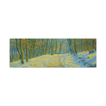 Wall Art Print, Winter Landscape Canvas Home Decor, Gift for Nature Lovers, Seasonal Artwork, Cozy Housewarming Decoration - TRV