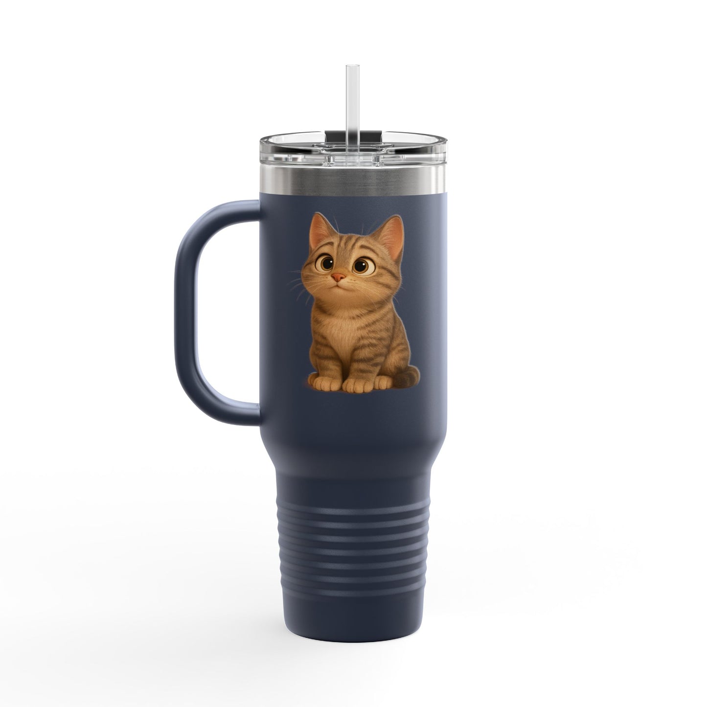 Cute Cat Insulated Travel Mug, 40oz | Perfect Pet Lover Gift | BPA-Free Drinkware, Cozy Coffee Companion, Cat-Themed Hydration