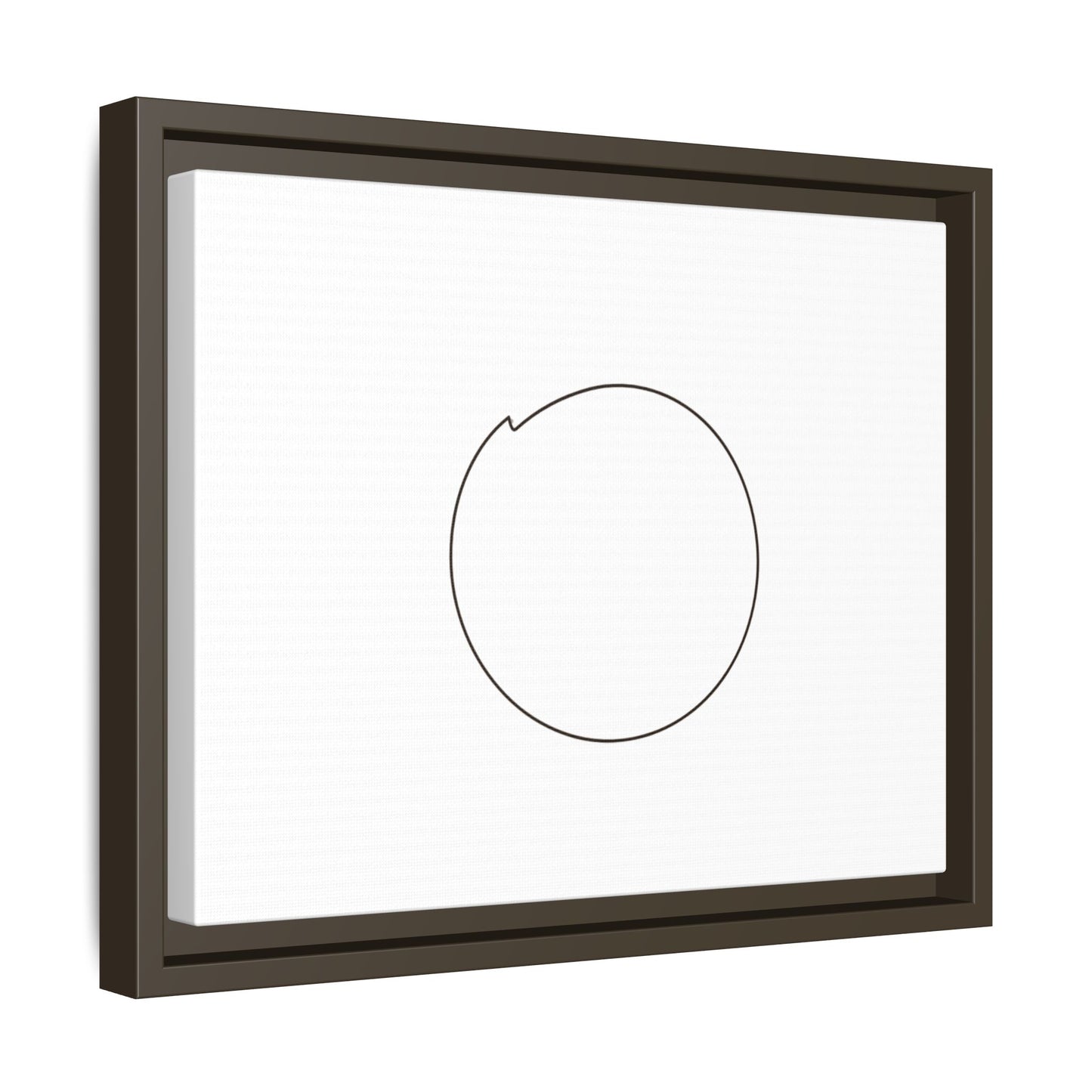 Minimal Circle Line Matte Canvas Framed | Modern Abstract Wall Art