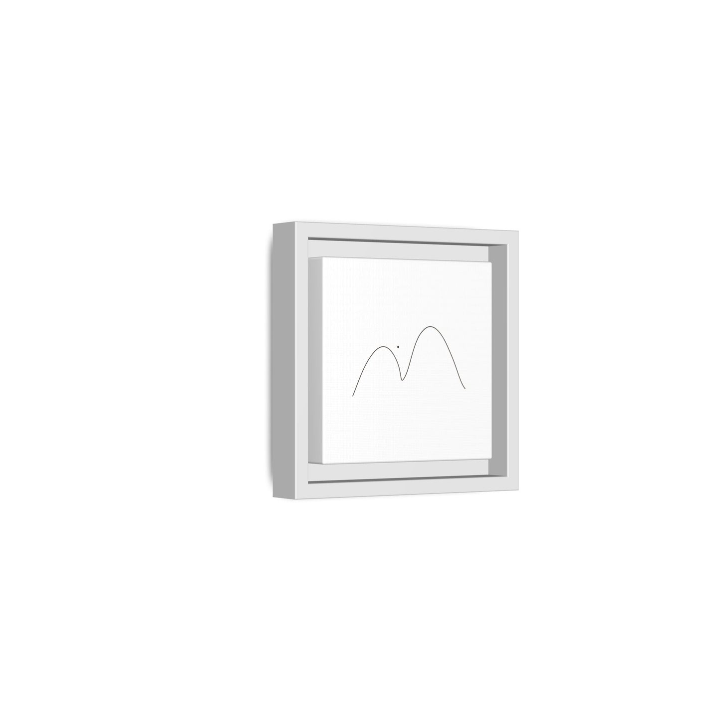 Minimal Line Mountains Matte Canvas Framed