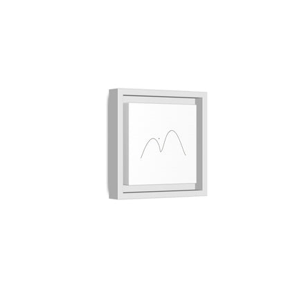 Minimal Line Mountains Matte Canvas Framed